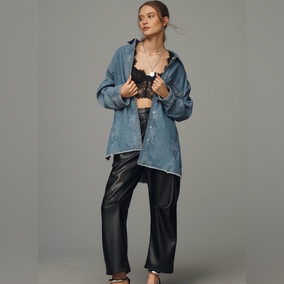 NWT Pilcro Long-Sleeve Denim Chore Shirt - Picture 3 of 9